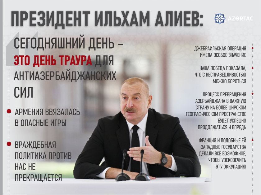 Президент: Сегодняшний день – это день траура для антиазербайджанских сил