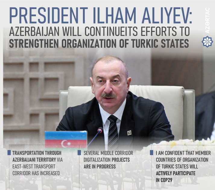 President Ilham Aliyev: Azerbaijan will continue its efforts to strengthen Organization of Turkic States