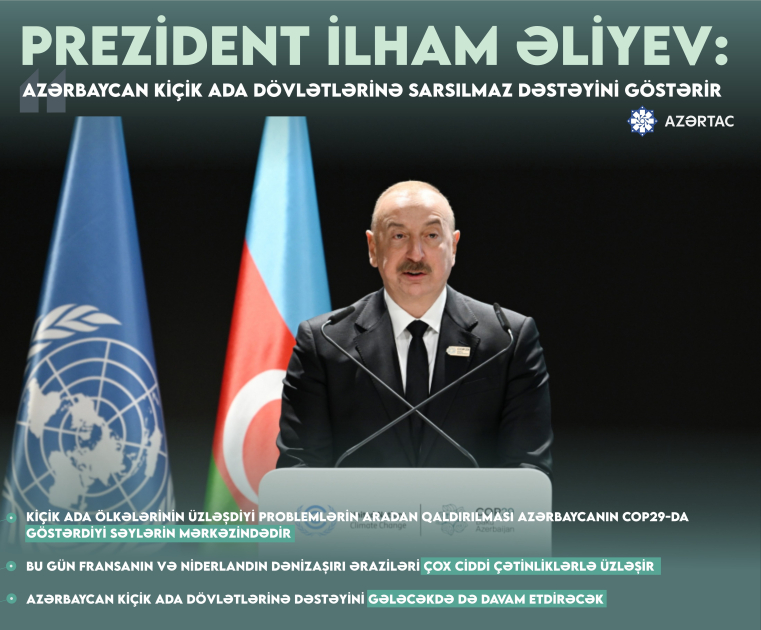 Prezident İlham Əliyev: Azərbaycan kiçik ada dövlətlərinə sarsılmaz dəstəyini göstərir