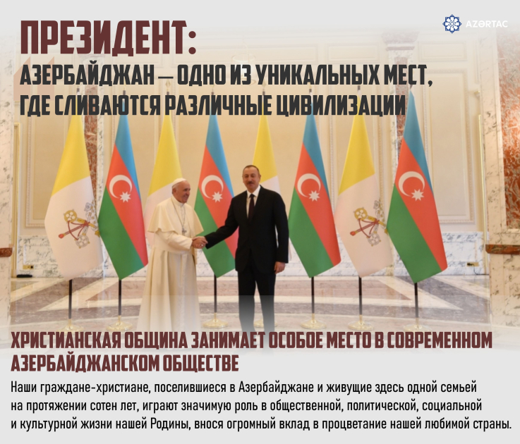 Президент Ильхам Алиев: Христианская община занимает особое место в современном азербайджанском обществе