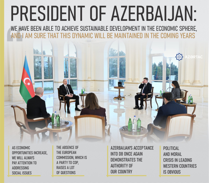 President: We have been able to achieve sustainable development in the economic sphere, and I am sure that this dynamic will be maintained in the coming years