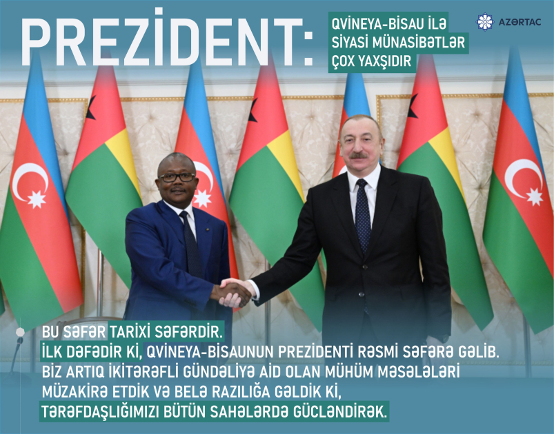 Prezident İlham Əliyev: Qvineya-Bisau ilə siyasi münasibətlər çox yaxşıdır