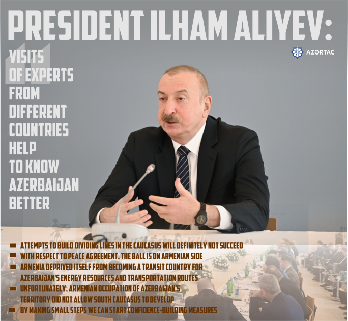 President Ilham Aliyev: Visits of experts from different countries help to know Azerbaijan better
