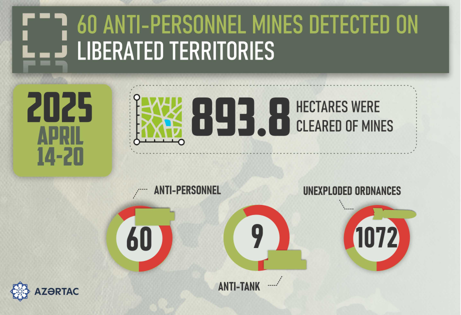 Number of mines detected in liberated territories