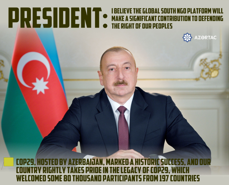 President: I believe the Global South NGO Platform will make a significant contribution to defending the right of our peoples