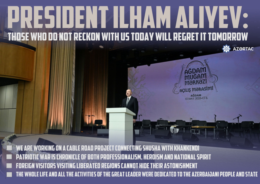 A key message from President Ilham Aliyev: Those who do not reckon with us today will regret it tomorrow