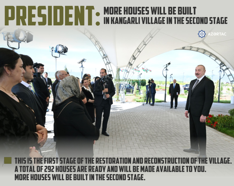 President: More houses will be built in Kangarli village in the second stage