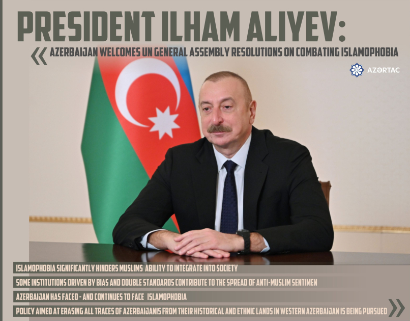 President Ilham Aliyev: Azerbaijan welcomes UN General Assembly resolutions on combating Islamophobia