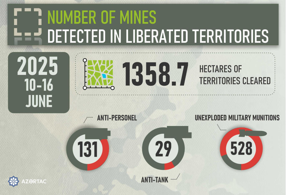 Number of mines detected in liberated territories