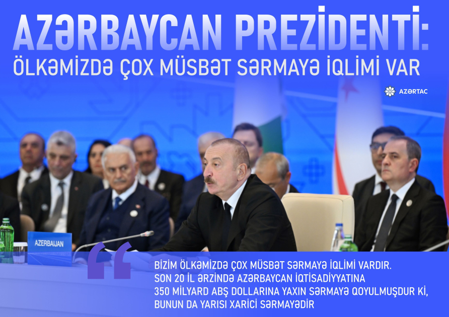 Azərbaycan Prezidenti: Ölkəmizdə çox müsbət sərmayə iqlimi var