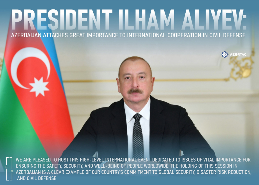 President Ilham Aliyev: Azerbaijan attaches great importance to international cooperation in civil defense