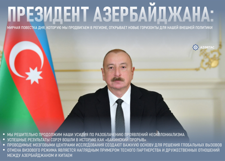 Президент Азербайджана: Мирная повестка дня, которую мы продвигаем в регионе, открывает новые горизонты для нашей внешней политики