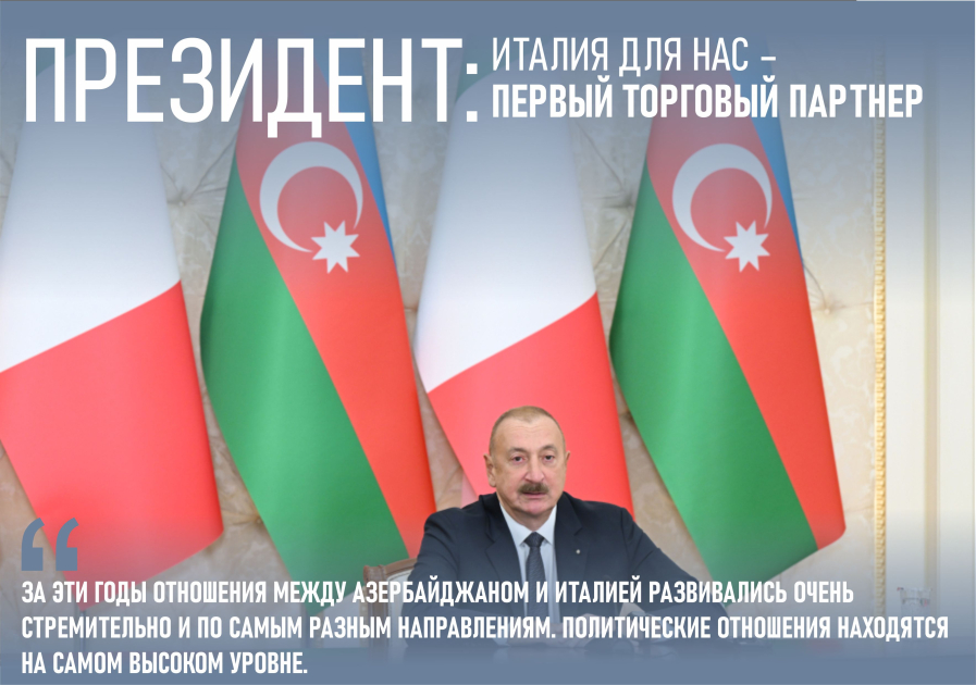 Президент: Италия для нас – первый торговый партнер