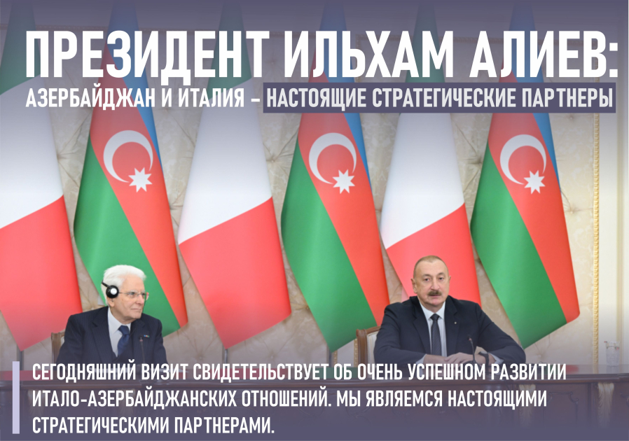 Президент Ильхам Алиев: Азербайджан и Италия – настоящие стратегические партнеры