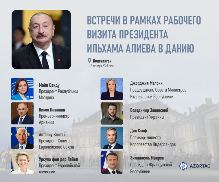 Встречи в рамках рабочего визита Президента Ильхама Алиева В Данию