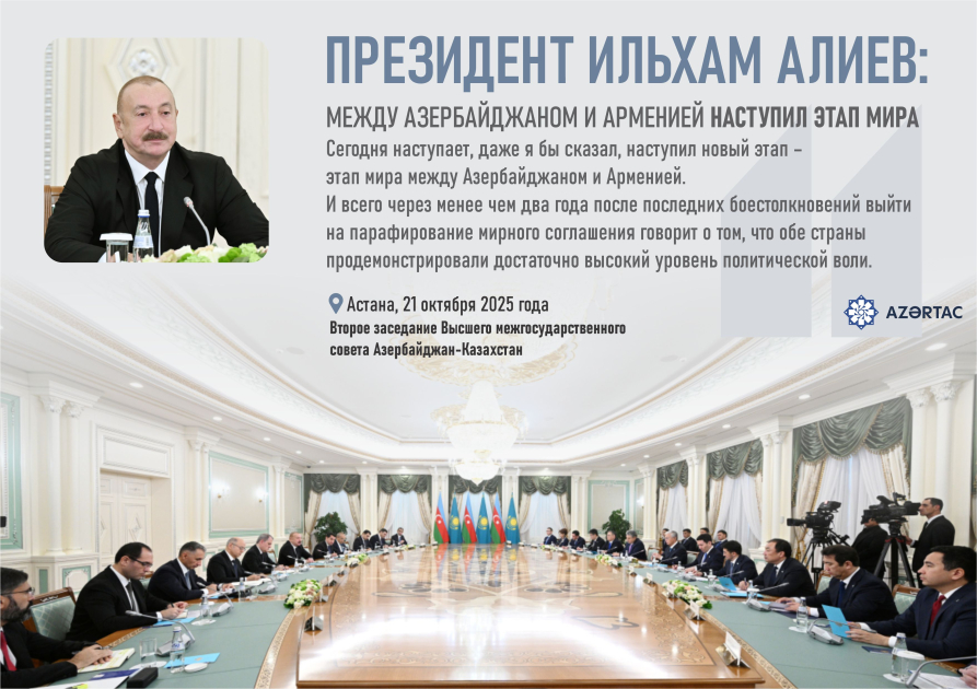 Президент Ильхам Алиев: Между Азербайджаном и Арменией наступил этап мира