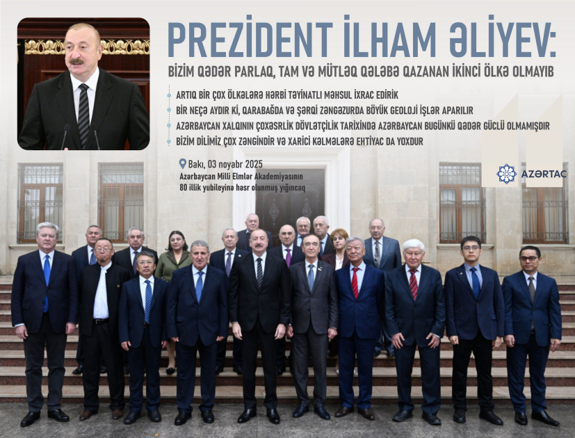 Prezident İlham Əliyev: Bizim qədər parlaq, tam və mütləq Qələbə qazanan ikinci ölkə olmayıb