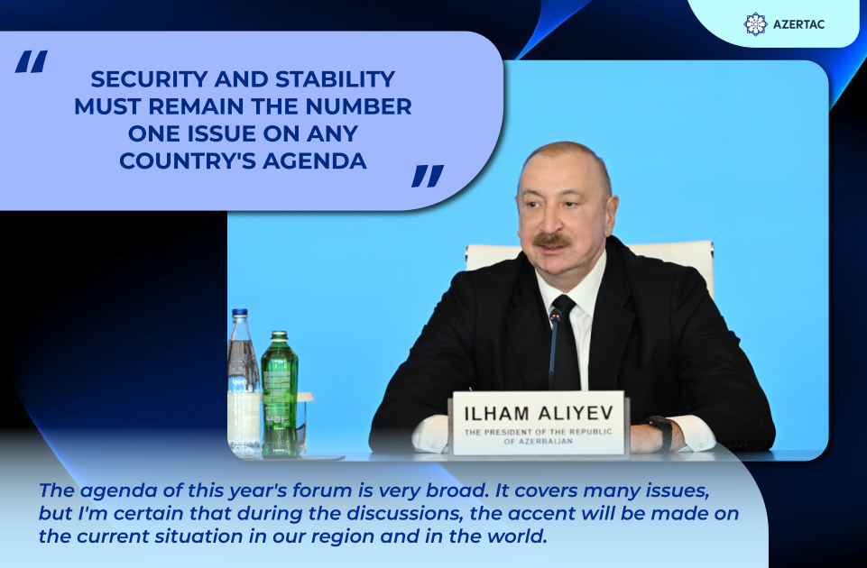 President Ilham Aliyev: Security and stability must remain the number one issue on any country's agenda