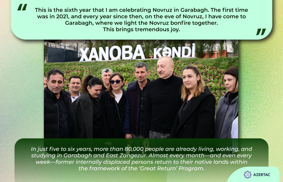President: This is the sixth year that I am celebrating Novruz in Garabagh