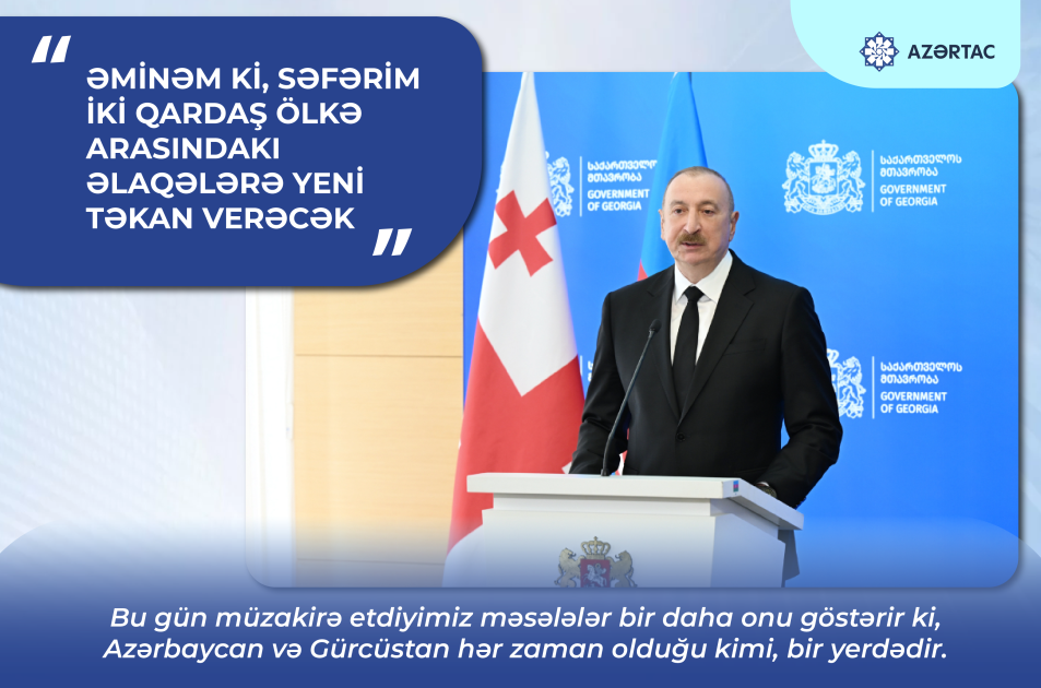 Prezident İlham Əliyev: Əminəm ki, səfərim iki qardaş ölkə arasındakı əlaqələrə yeni təkan verəcək