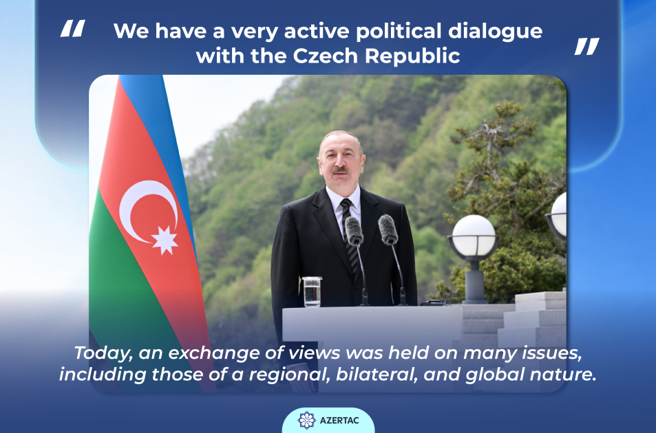 President Ilham Aliyev: We have a very active political dialogue with the Czech Republic