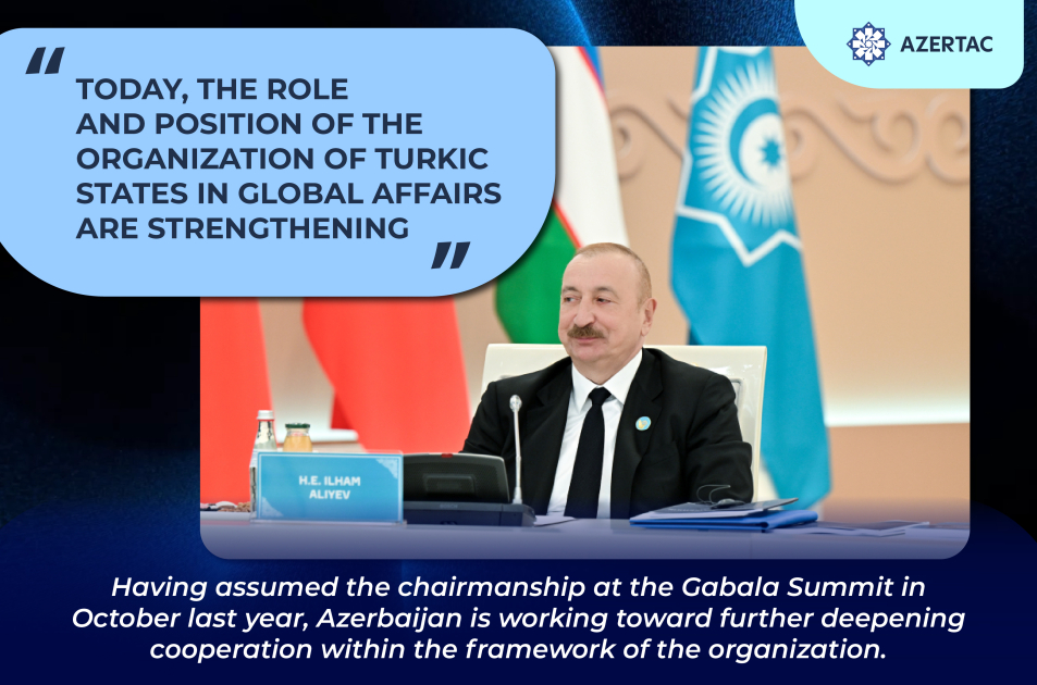 President Ilham Aliyev: Today, the role and position of the Organization of Turkic States in global affairs are strengthening