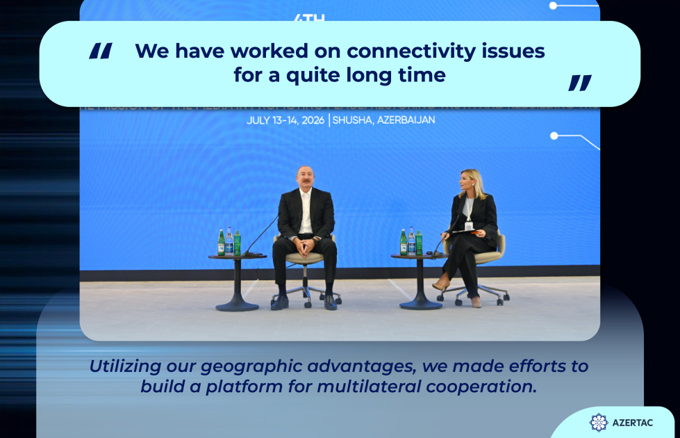 President Ilham Aliyev: We have worked on connectivity issues for a quite long time