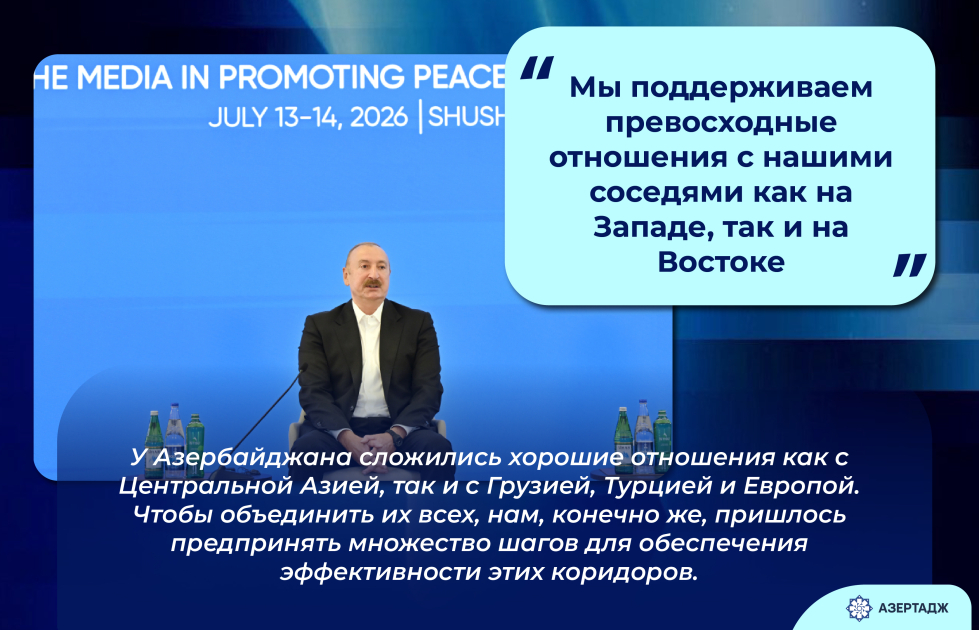 Президент: Мы поддерживаем превосходные отношения с нашими соседями как на Западе, так и на Востоке