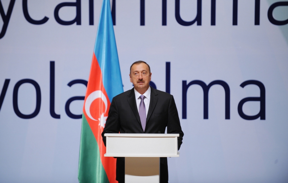 Cérémonie de départ de la délégation azerbaïdjanaise qui participera aux Jeux Olympiques d’été de LondresLe président azerbaïdjanais Ilham Aliyev a participé à la cérémonie