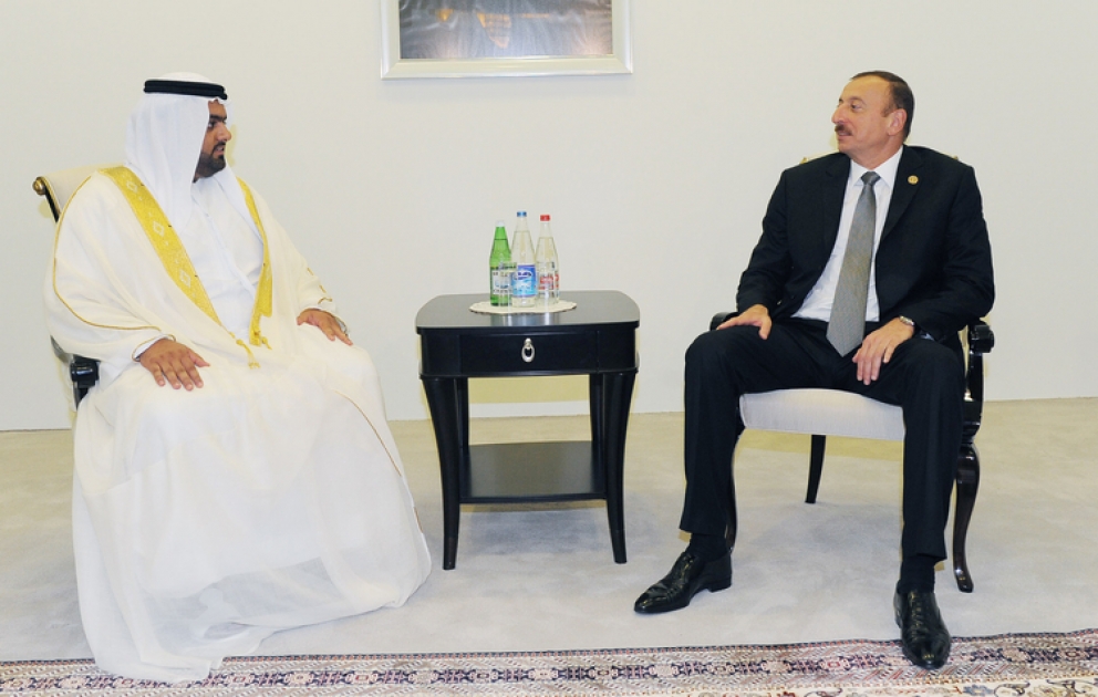 Le président Ilham Aliyev a reçu S.A. Sheikh Mohammed bin Hamad bin Mohammed Al Sharqi, Prince héritier de l’Emirat de Fujairah