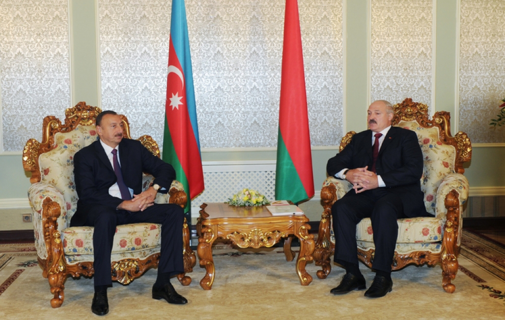 La rencontre en tête à tête du président de la République d’Azerbaïdjan M. Ilham Aliyev avec son homologue biélorusse Alexandre Loukachenko