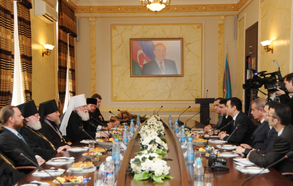 Archbishop of Baku and Azerbaijan Eparchy Alexander Ischein awarded with “Dostlug” Order