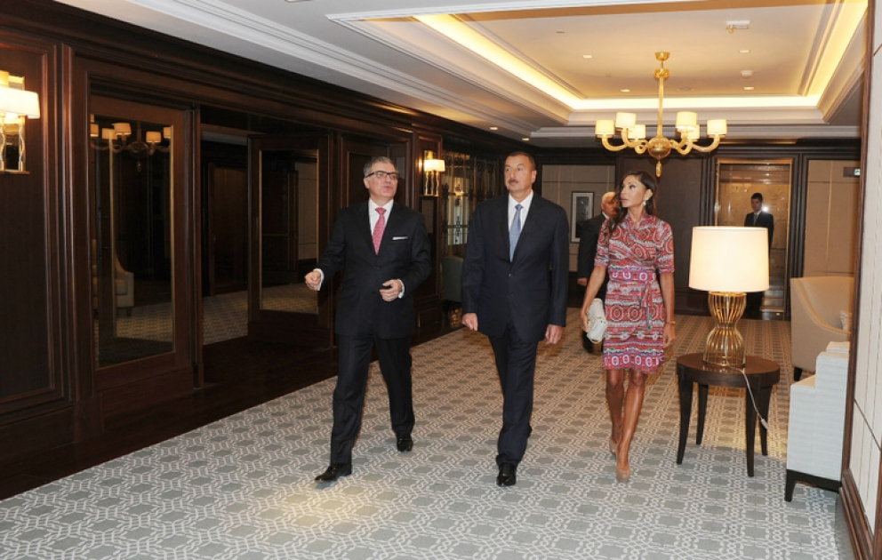Le président azerbaïdjanais M. Ilham Aliyev a participé à la cérémonie d’ouverture de l’hôtel cinq étoiles « Four Seasons » à Bakou