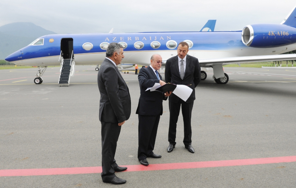 Le président azerbaïdjanais M. Ilham Aliyev a effectué une visite vers la région nord – ouest de notre république