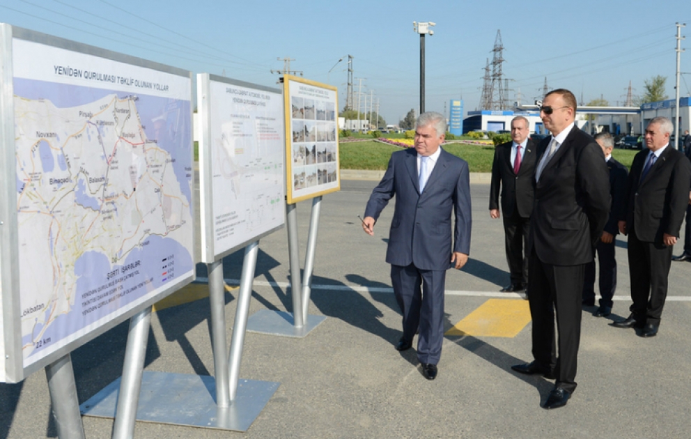 Le président azerbaïdjanais Ilham Aliyev s’est rendu sur les routes Zabrat-Machtagha-Bouzovna et Zabrat-Pirchaghy suite à leur reconstruction