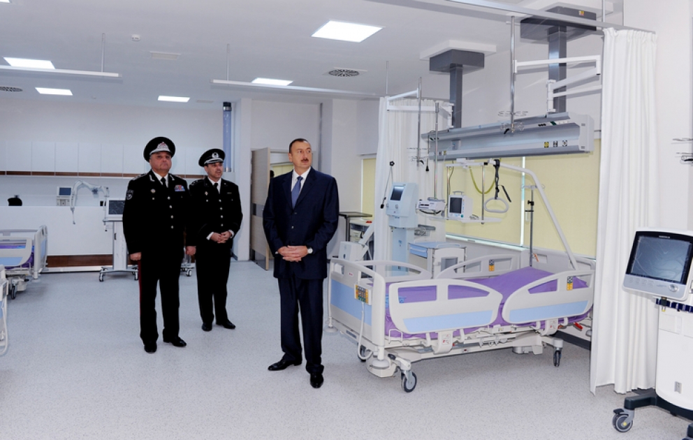 Le président azerbaïdjanais M. Ilham Aliyev a participé à l’inauguration de l’hôpital militaire du Ministère de la Sécurité Nationale