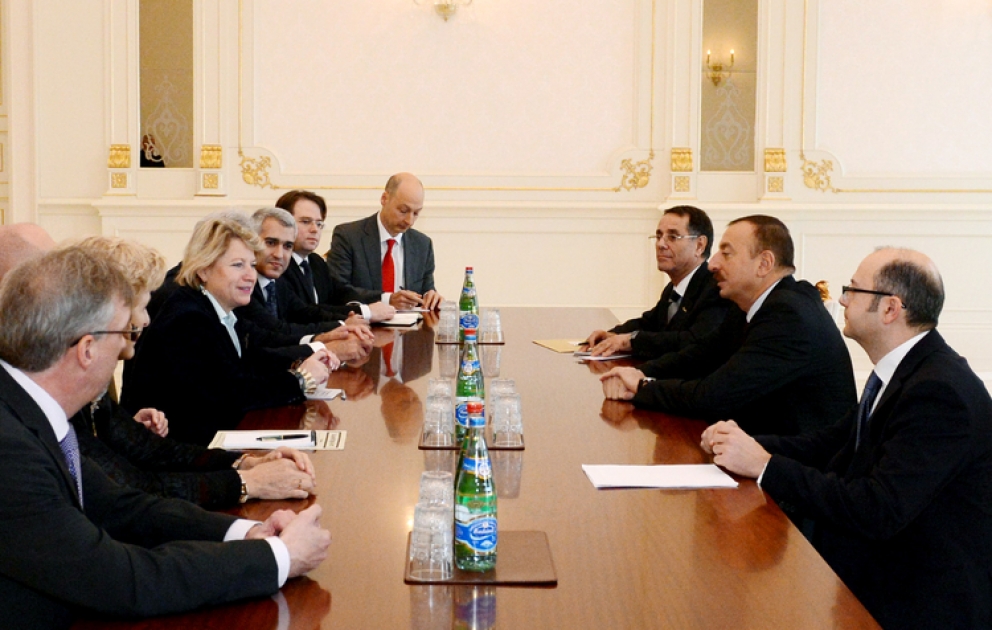 Le président azerbaïdjanais M. Ilham Aliyev a reçu la délégation dirigée par le ministre d’Etat au Ministère fédéral des affaires étrangères de l’Allemagne
