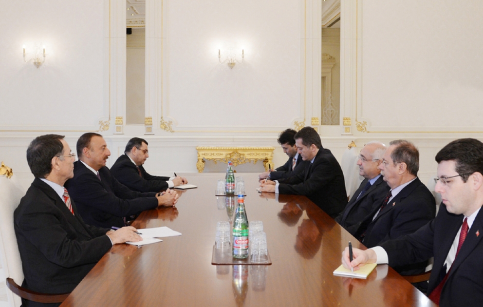 Le président azerbaïdjanais Ilham Aliyev a reçu la délégation conduite par le président de la Grande Assemblée Nationale de Turquie