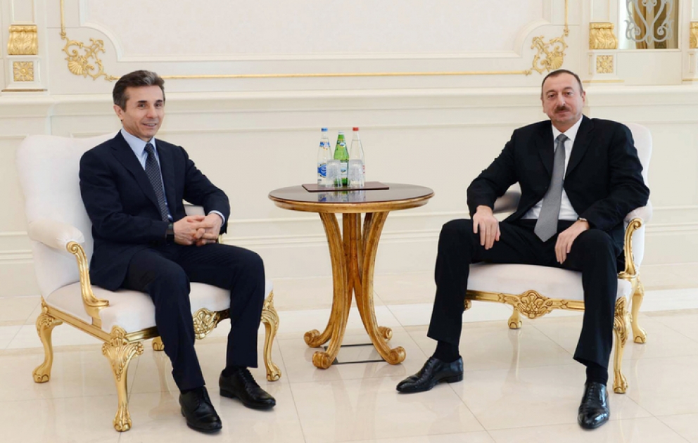 Le président azerbaïdjanais M. Ilham Aliyev a reçu Bidzina Ivanichvili, premier ministre géorgien