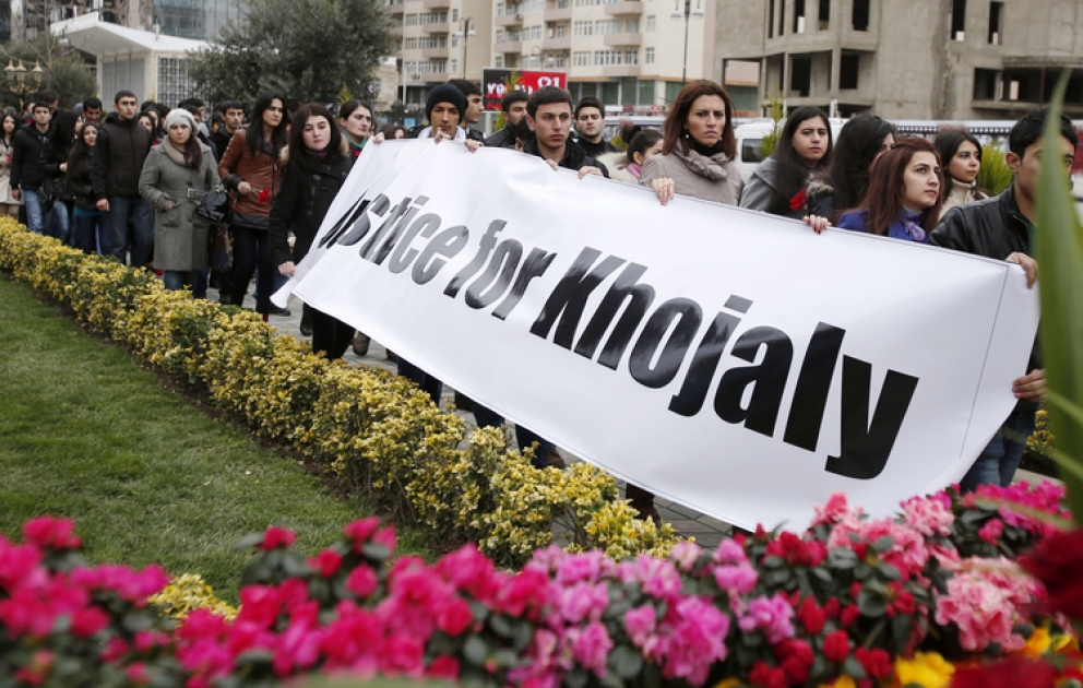 Bakıda “Xocalıya ədalət!” şüarı altında yürüş keçirilmişdir