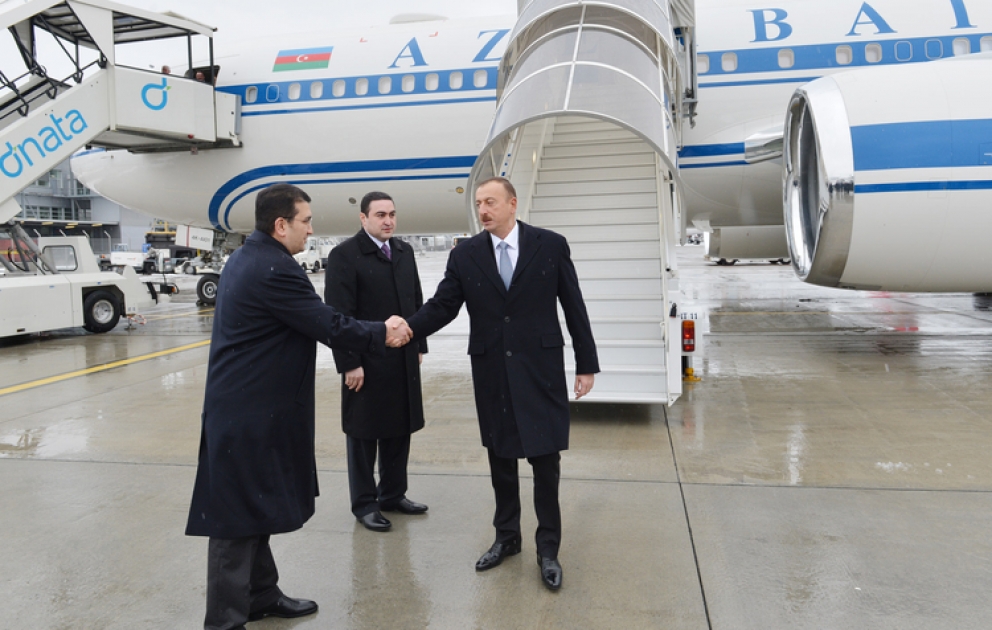 Le président azerbaïdjanais Ilham Aliyev est arrivé en visite d’affaires en Suisse