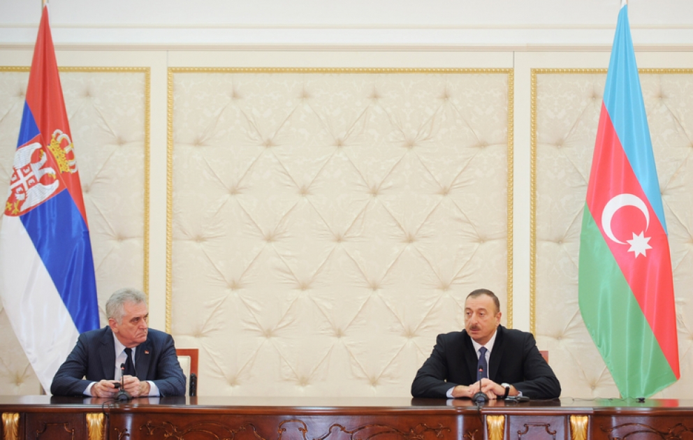 Les présidents azerbaïdjanais et serbe ont tenu une conférence de presse