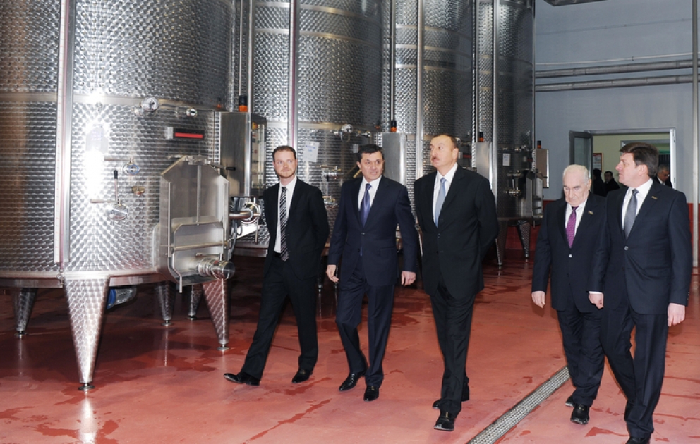 Le président azerbaïdjanais Ilham Aliyev a participé à l’inauguration de l’usine de production de vin «Aspi Winery» de la SARL «Aspi-Agro» à Gabala