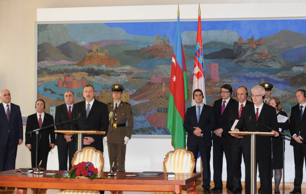 Les présidents azerbaïdjanais et croate ont tenu une conférence de presse