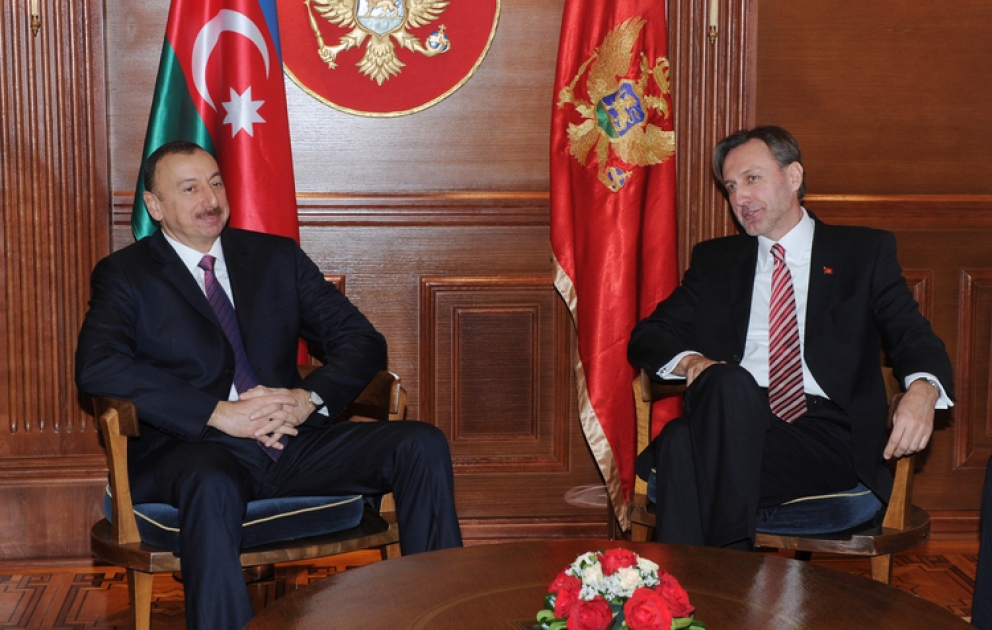 Le président azerbaïdjanais Ilham Aliyev a rencontré le président du parlement monténégrin Ranko Krivokapic