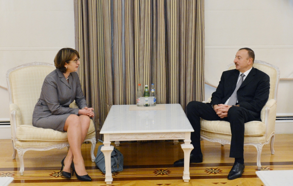 Le président azerbaïdjanais Ilham Aliyev a reçu la ministre géorgienne des affaires étrangères