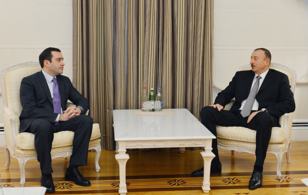 Le président azerbaïdjanais Ilham Aliyev, a reçu le ministre géorgien de la défense