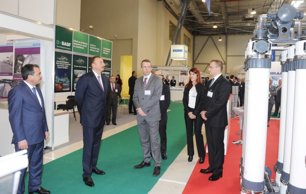 Le président M. Ilham Aliyev a visité l’Exposition internationale caspienne sur “les technolodies pour le traitement de l’eau et la potabilisation” (CATEF- 2013) VIDEO
