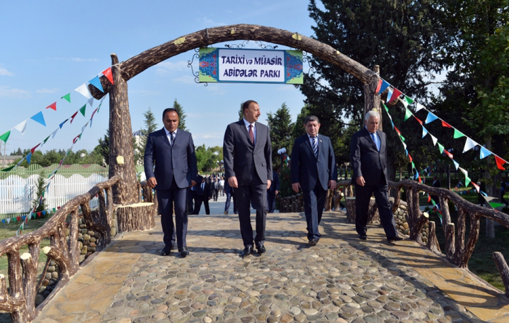 Ağstafada açıq səma altında Tarixi və Müasir Abidələr Parkı salınmışdır VİDEO
