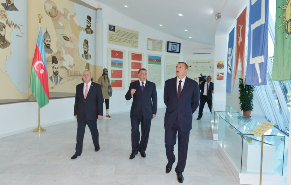 Prezident İlham Əliyev Saatlıda Bayraq Meydanı və Muzeyi ilə tanış olmuşdur VİDEO